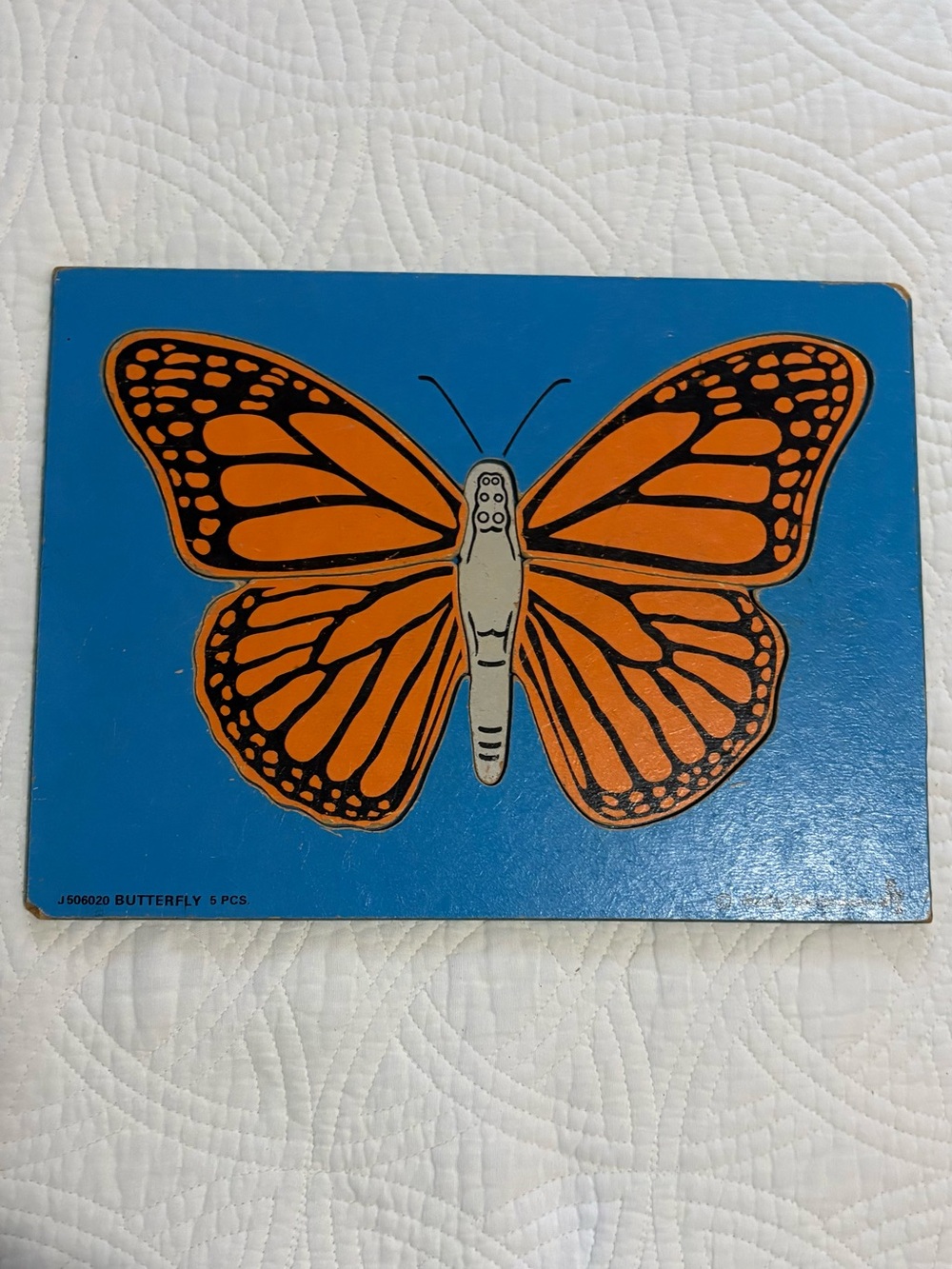 Vintage Wooden Butterfly Puzzle